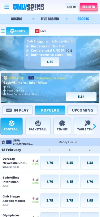 Onlyspins Sportwetten